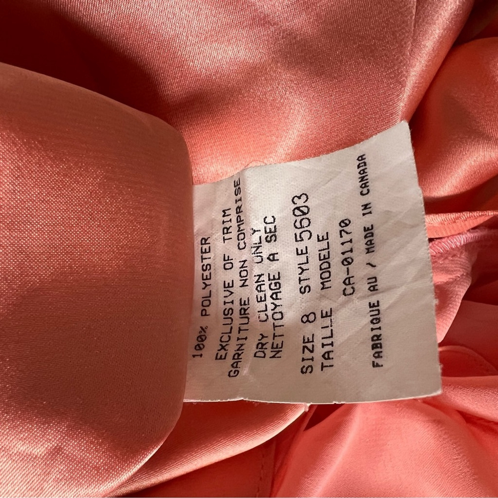 Vintage Holt Renfrew Fish Tail Style Chiffon Formal Dress - Picture 9 of 9